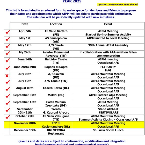 Association Activity Program 2025